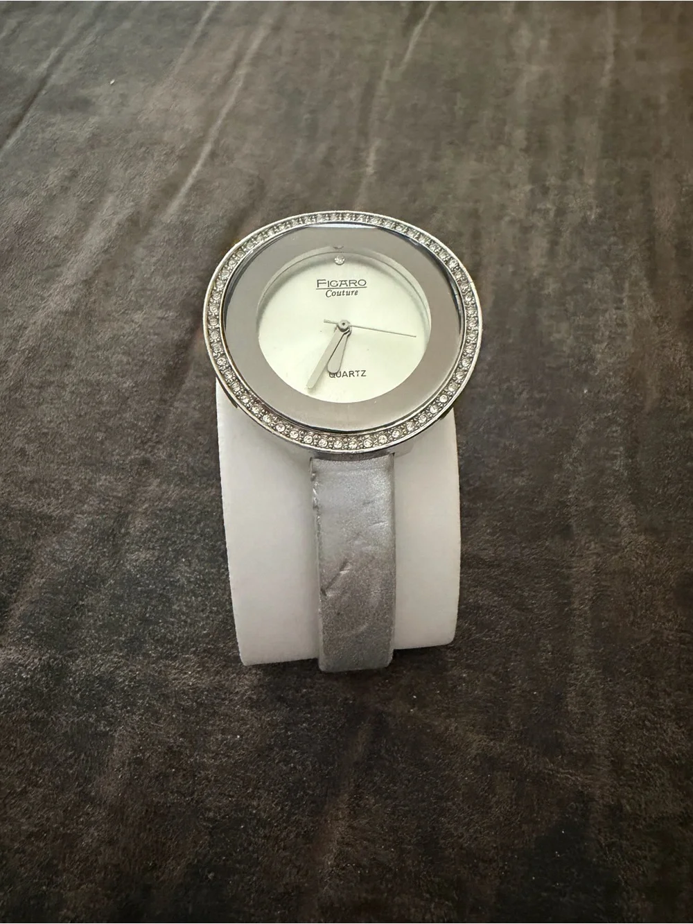 Silver Women's Crystal Bezel Quartz Watch